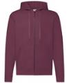 SS16M 62062 Classic Zip Through Hooded Sweat Burgundy colour image